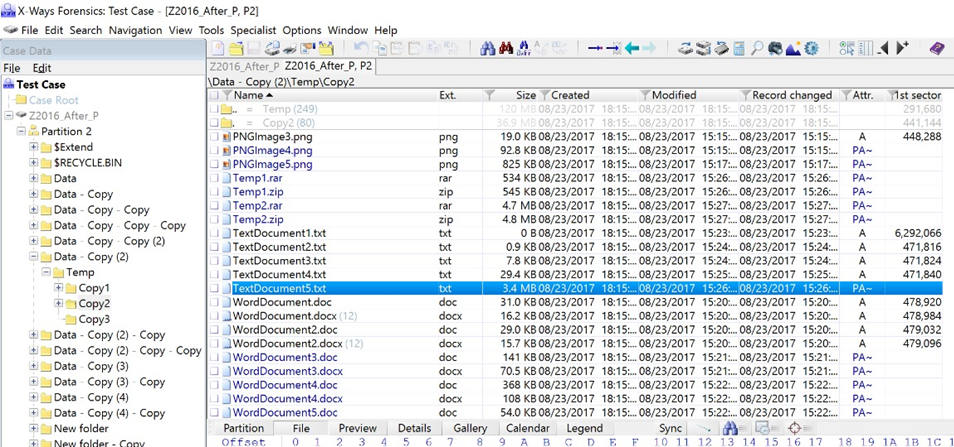 Viewing a Reparse Point associated with a Deduplicated file in X-Ways Forensics 19.1