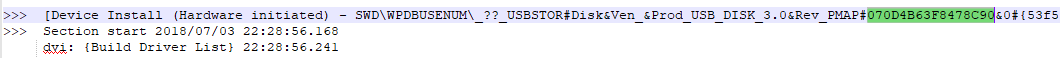 Extract from setupapi.dev.log